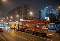 Как перебазируют башенный кран между объектами в пределах Москвы